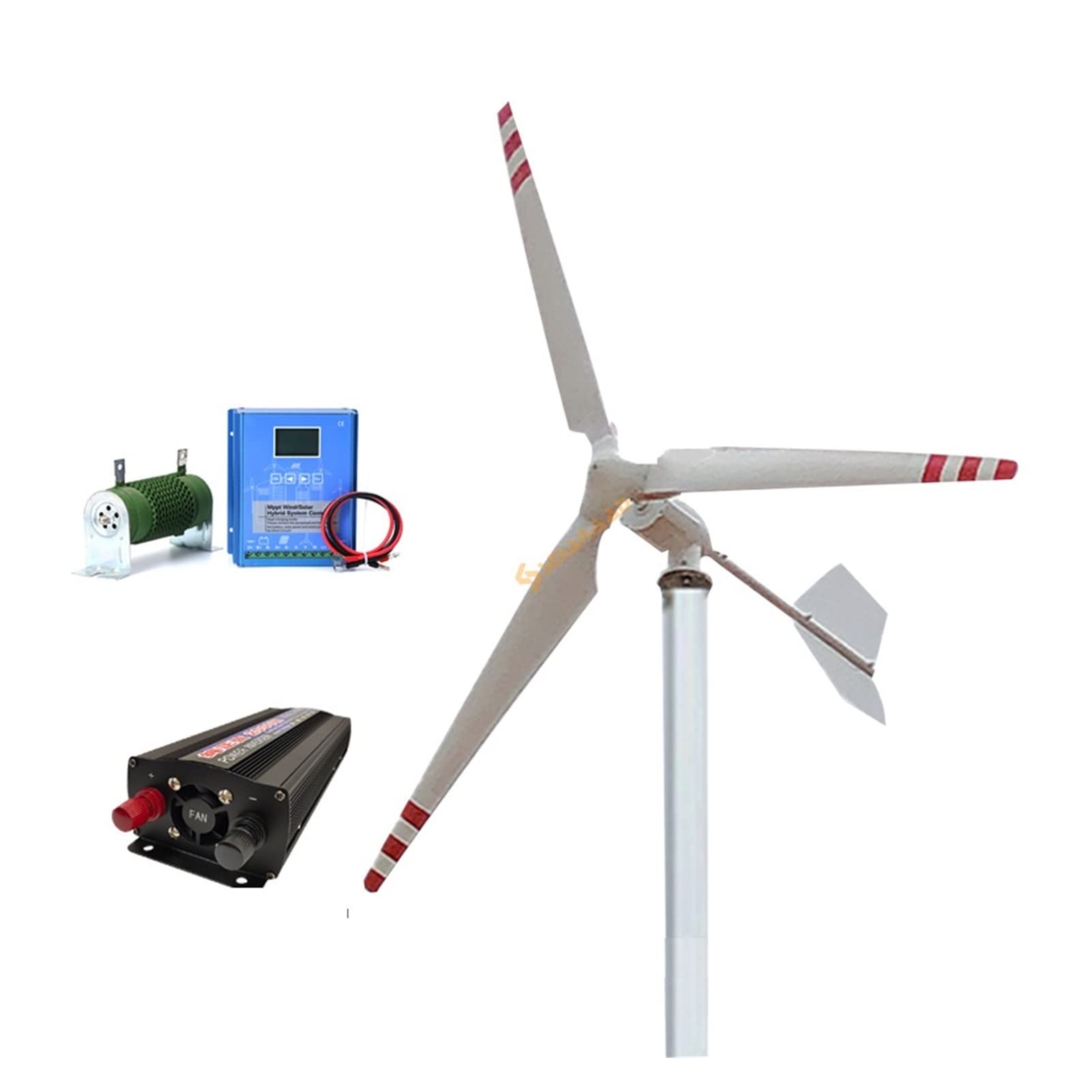 Amazon.co.jp: 小型風力発電機キット 2000W 48V 24V風力タービン発電機